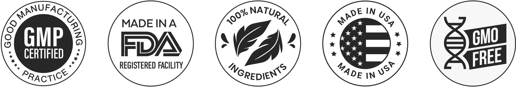 GMP Certified | 100% Natural | FDA Registered | Made in USA | Non-GMO